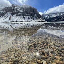 Bow Lake - noch teilweise gefroren