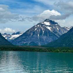 Lovely McDonald Lake and mountains