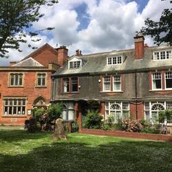 Houses across from the church