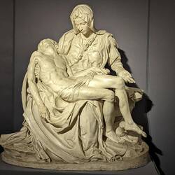 One of the three Pietà sculptures by Michelangelo