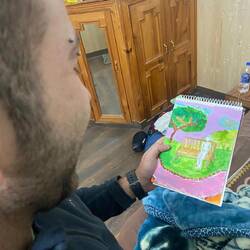 כתבתי סיפור כשהייתי בגראן, והחלטתי לצייר אותו