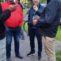 Der Gründungsvorsitzende des schwedischen Saabclubs und seine beiden Nachfolger