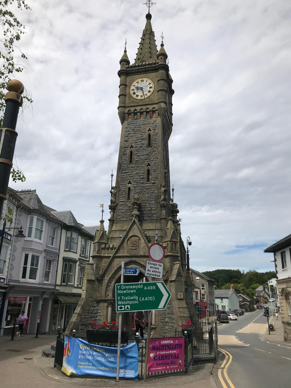 Machynlleth's rather splendid town clock