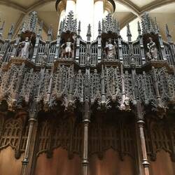 Detail of the canopy above the Quire stalls