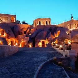 Cave hotel sundown view 😍