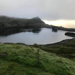 Llyn Stwlan lake and dam from my pitch