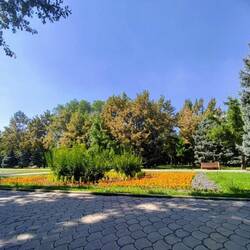 Het parkje naast het parlementsgebouw