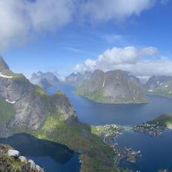 Aussicht vom Reinebringen über Reine