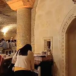 Cave-like restaurant - lunch at Uranos