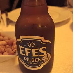 Local beer at Turkish Belly dance