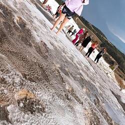 Surface of hot spring