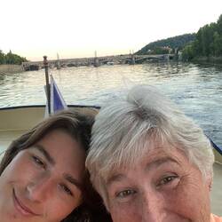 On the canal tour - Jordan not a huge fan, but she humors me