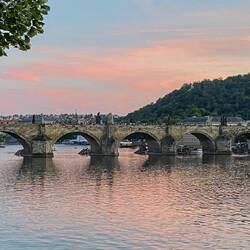 Charles Bridge at sunset