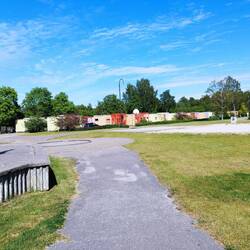 Hütten auf dem Campingplatz