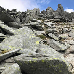 Boulders the size of cars to climb over