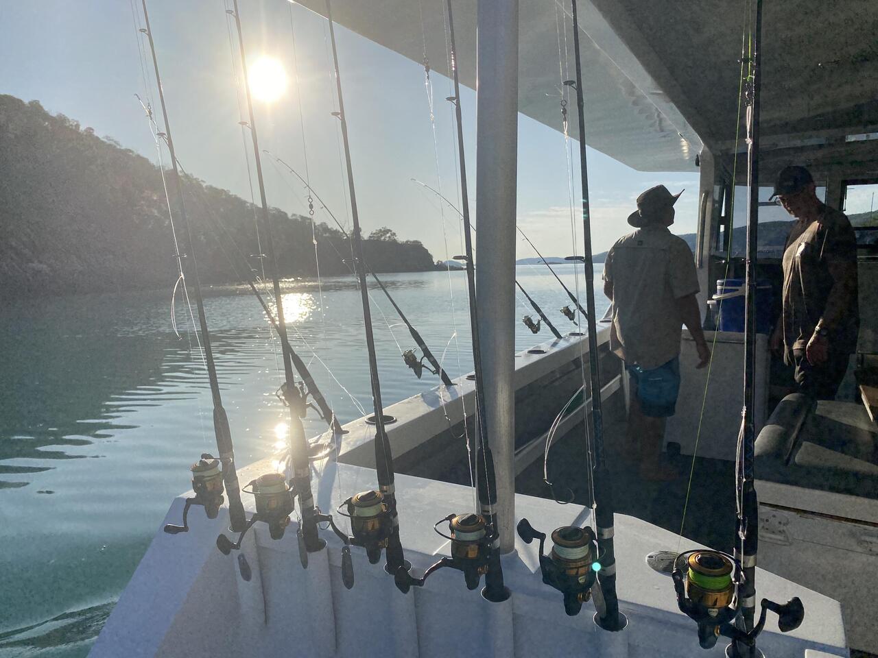 Motoring home after a successful fishing trip