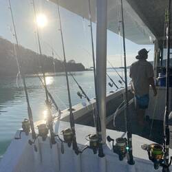 Motoring home after a successful fishing trip