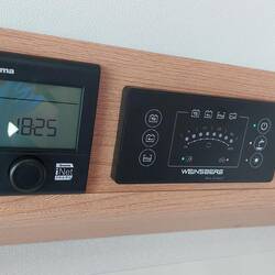 Unser "Schaltzentrale" für den Strom- und Trinkwasserstand sowie fürs Warmwasser