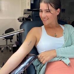 Tattoo time! Jordans turn