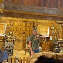 Showing how wet the wood is during carving process