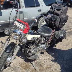 I get blank stares when someone finds out I'm riding a Street Bob, but there's this guy.