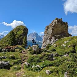 A closer shot of the same protruding rock.