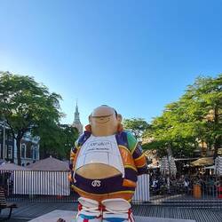 The Haagse Harry statue stands in tribute to the Dutch comic strip anti-hero Harry from The Hague