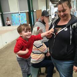 My lamb finished first!