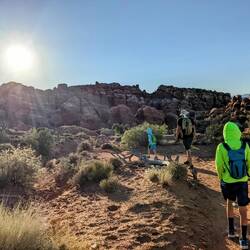 On the trail about 7am.