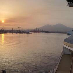 Sunrise and mount vesuvius