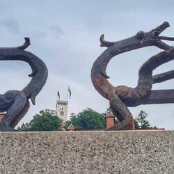 Der Drache Wahrzeichen und Beschützer Ljubljanas