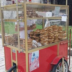 Simit stall. Personally did not buy any during this trip.