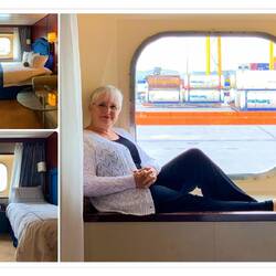 Splitting the bed made the cabin feel more spacious; I used the window as an enclosed veranda.