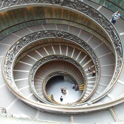 The stairs down to exit the museum 😵‍💫