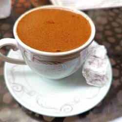 Only 2nd cup of Turkish coffee before leaving Turkey.
