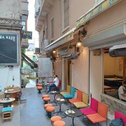 Such a hip coffee place tucked in one narrow alley.