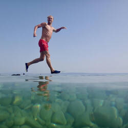 Auf Salzwasser kann man auch laufen ☺️
