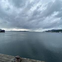 Stormy cold day on the waterfront