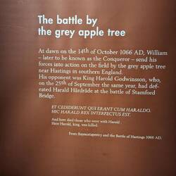 Apparently the Battle of Hastings was first called the battle by the grey apple tree