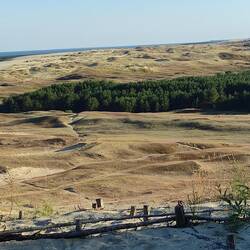 Huge sand dunes all around here.