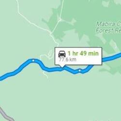 Not the actual route, we were on dirt roads paralleling the main road.