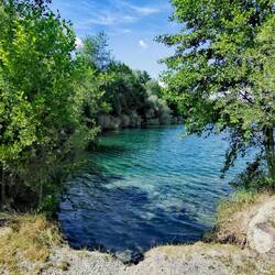 Today, we passed many gravel ponds!