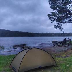 Schlafplatz am Abend (Tag 45)