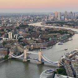 View from the Shard - Tower bridge below