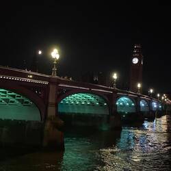Westminster bridge at night