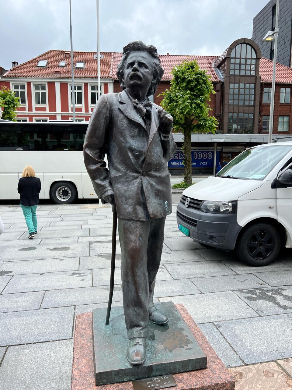 Statue of Grieg at the Bergen Concert Hall
