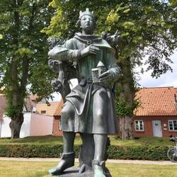 Mit Burgherr Svend Grathe