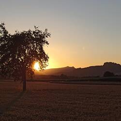Worblingen Sonnenuntergang am Vorabend