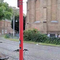 We had a band playing at the end of our street when we came home
