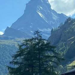 Our first views of the Matterhorn (view from our hostel)